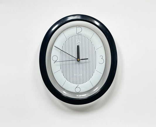 1990s Pink Art Deco Revival Bulova Wall Clock