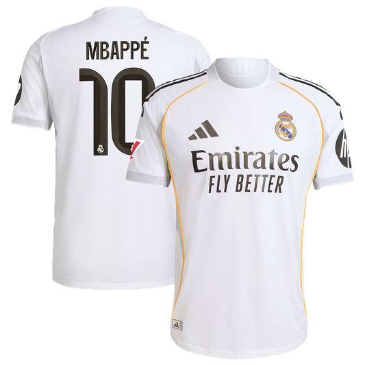 Real Madrid 2025/26 Mbappé 10 Home Player Jersey