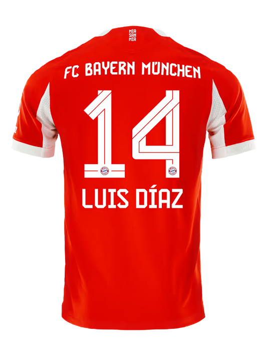 Bayern Munich 2025/26 LUIS DIAZ 14 Home Jersey