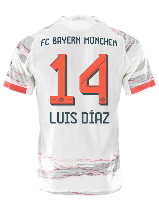 Bayern Munich 2025/26 LUIS DIAZ 14 Away Jersey
