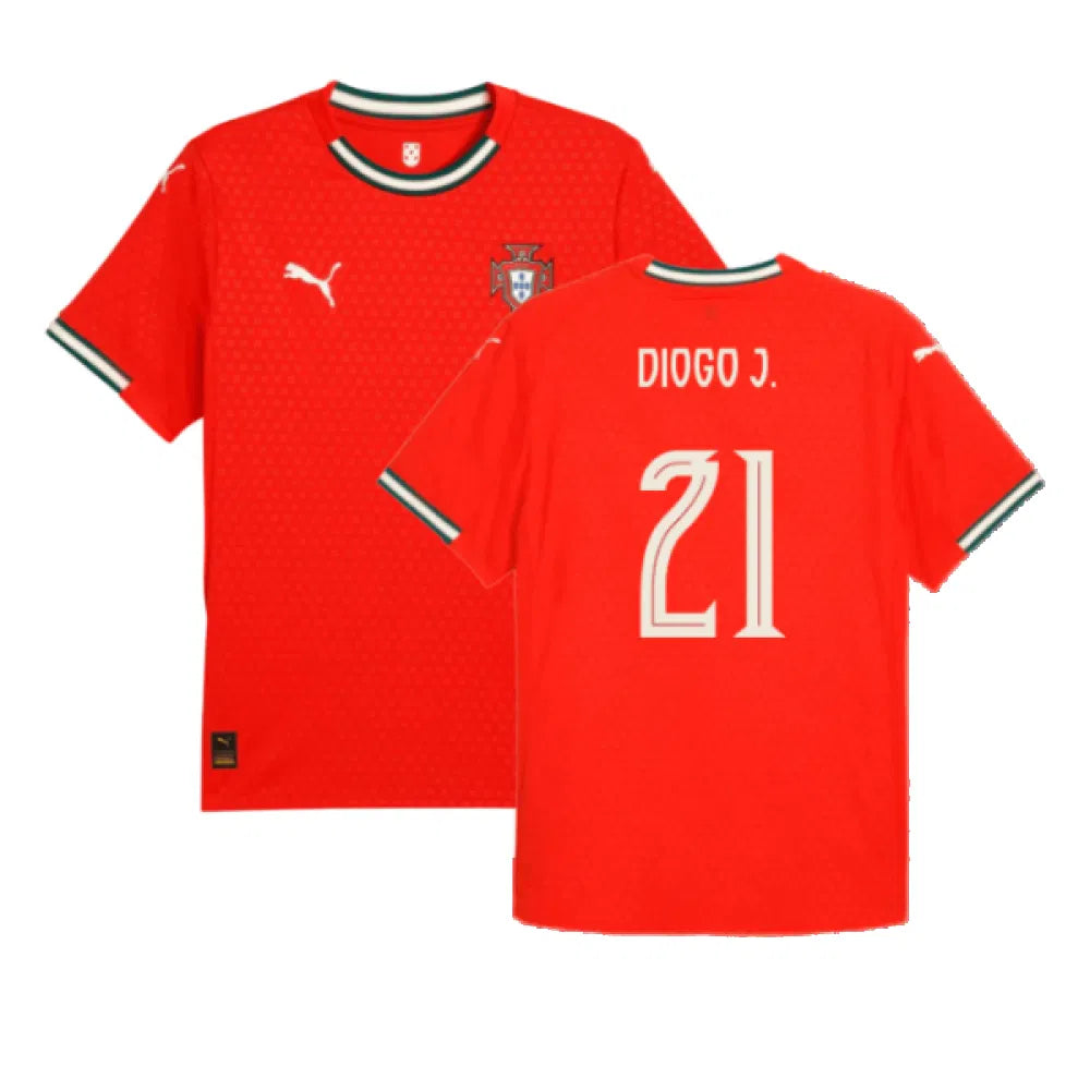 2025 Portugal Home Player Diogo Jota 21 Jersey