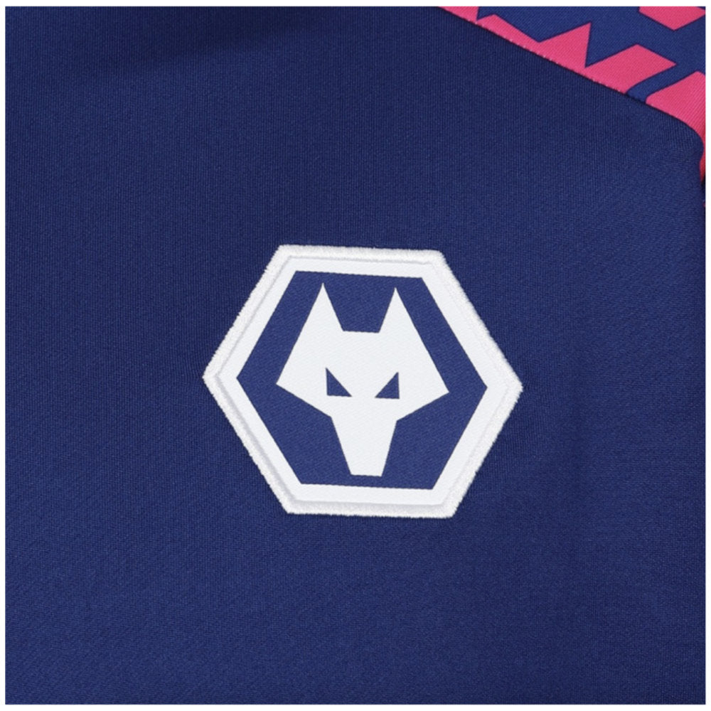 2024-2025 Wolves Pre Match 1/4 Zip Top (Blue/Pink)