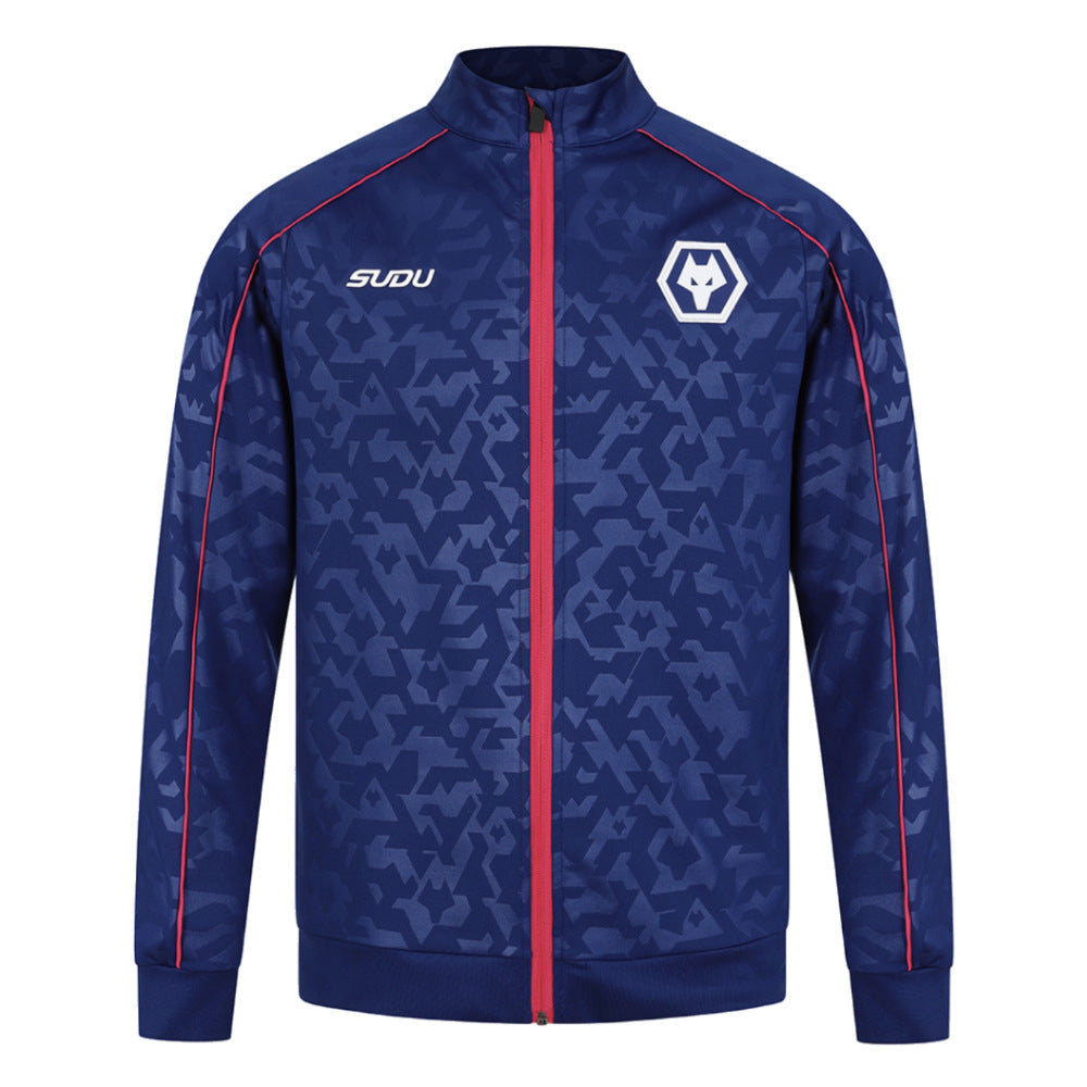 2024-2025 Wolves Pre Match Anthem Jacket - Blue